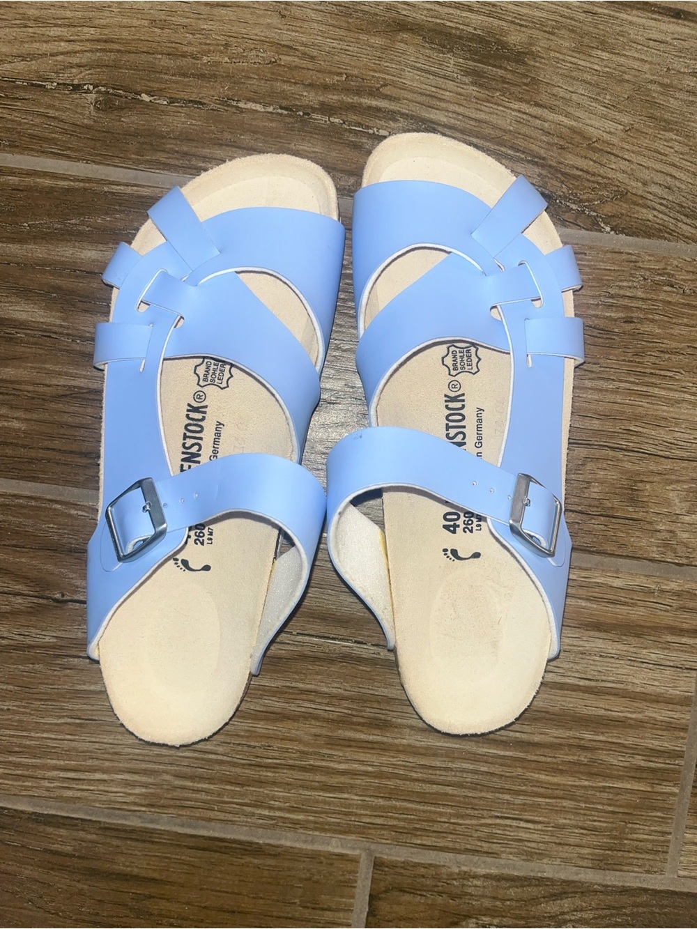 Birkenstock Yao Dove Blue Sandals Adjustable Buckle